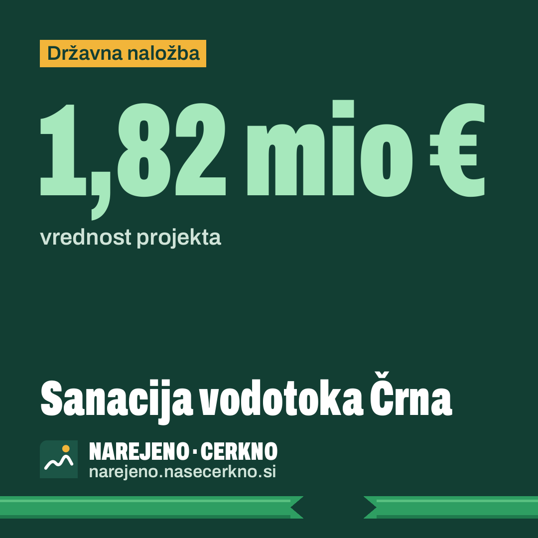 Grafika za deljenje: Sanacija vodotoka Črna