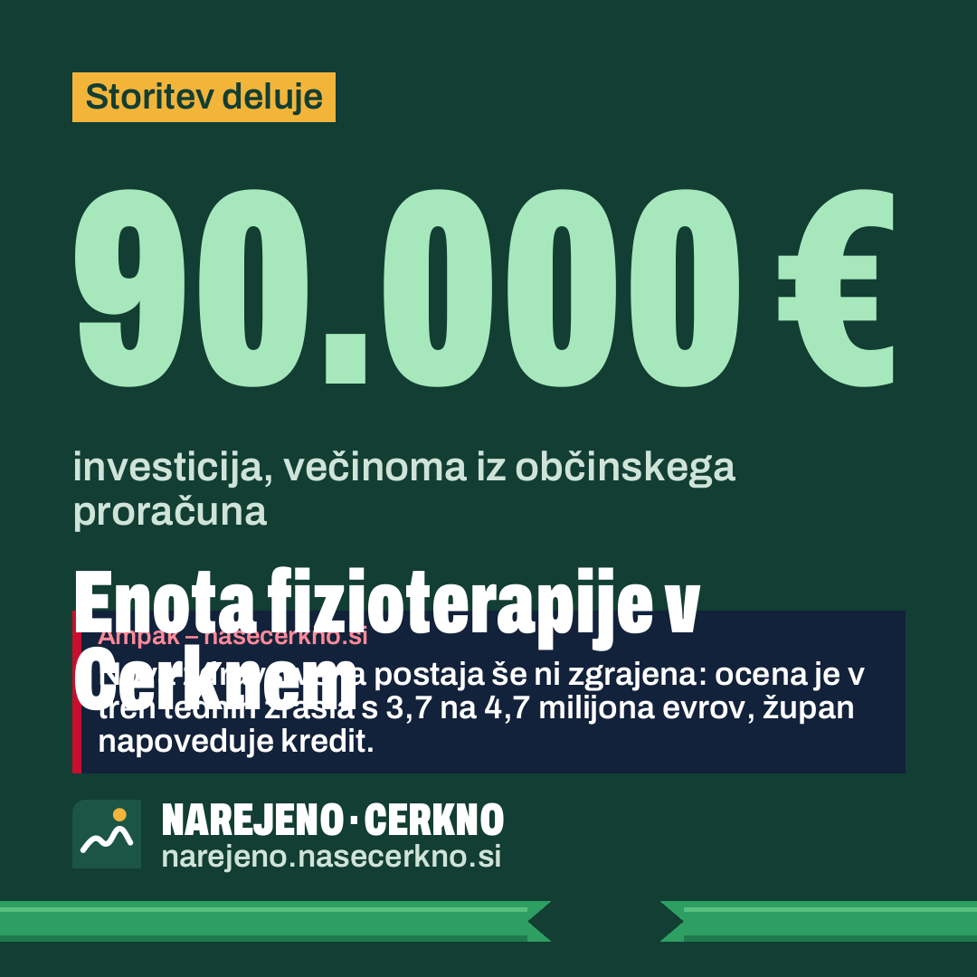 Grafika za deljenje: Enota fizioterapije v Cerknem